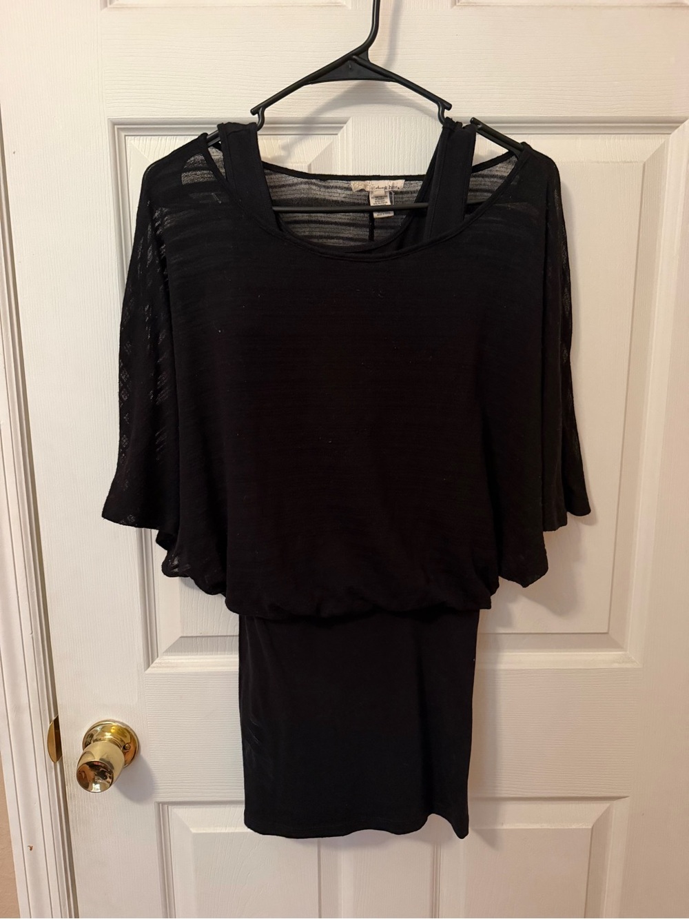 Derek Heart Black Batwing Mini Dress